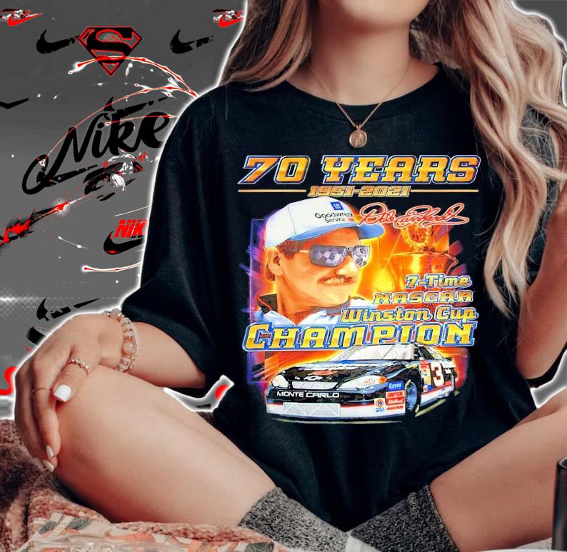 70 years 1951-2021 Nascar Winston Cup champion signature shirt woman shirt