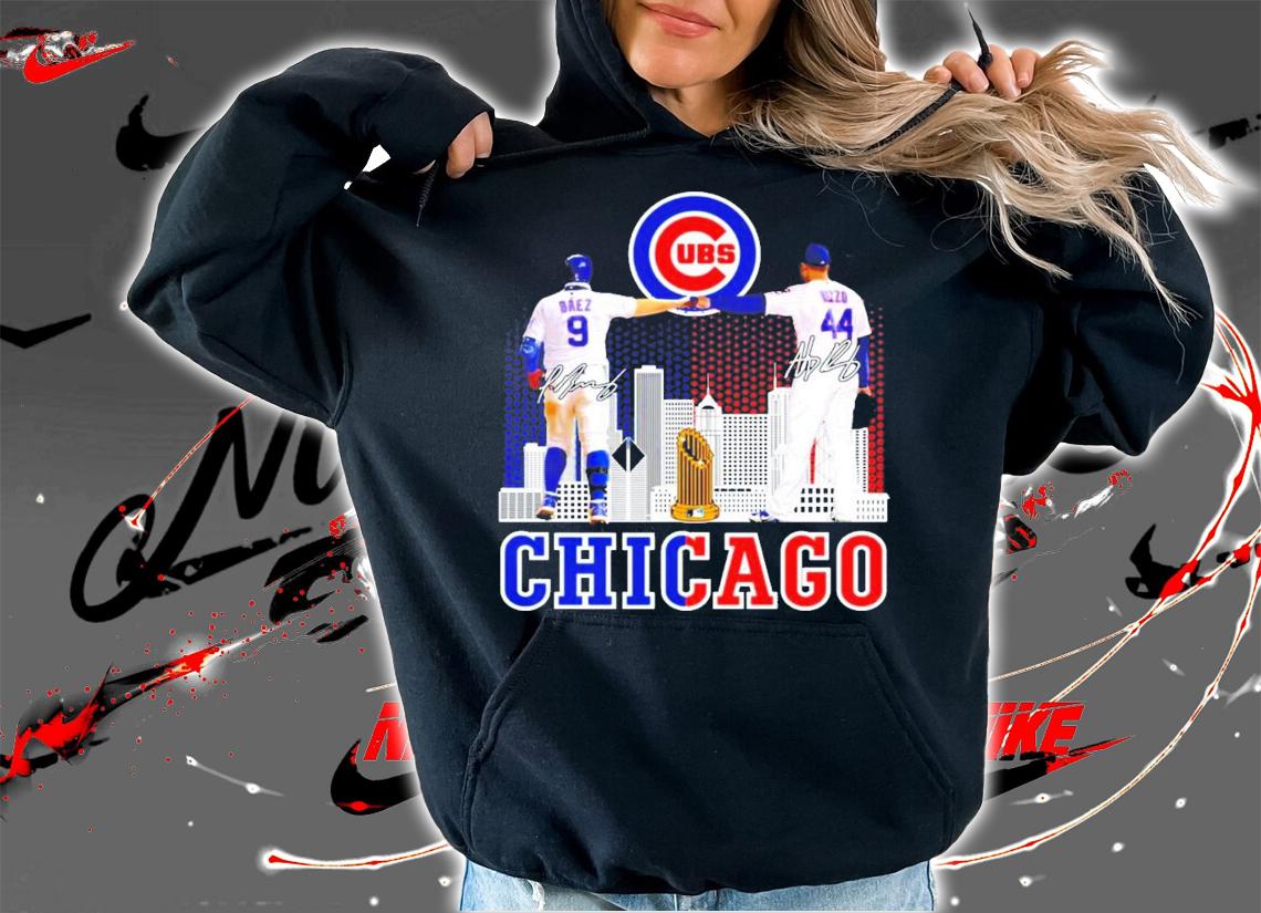 Cubs Chicago Javier Bez vs Anthony Rizzo signatures shirt hoodie