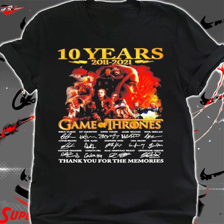 Game of Thrones 10 years 2011-2021 signature shirt shirt
