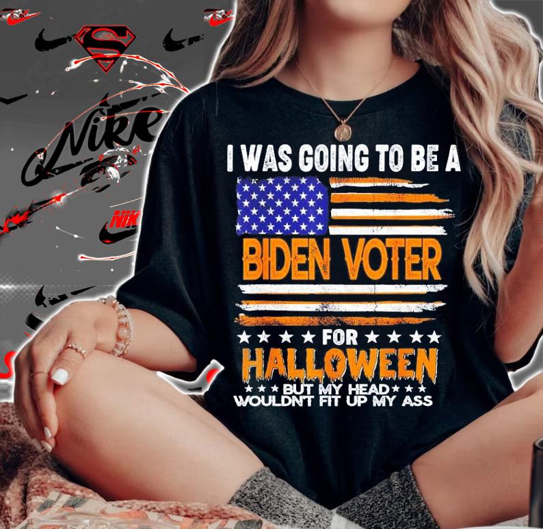 I Was Going To Be A Biden Voter Halloween Costume US Flag shirt woman shirt