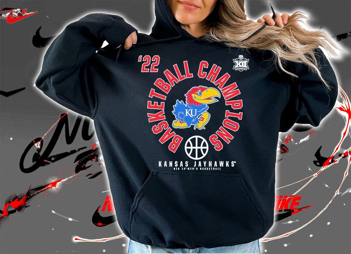 Kansas Jayhawks 2022 Big 12 Men's Basketball Conference Tournament Champions T-Shirt hoodie