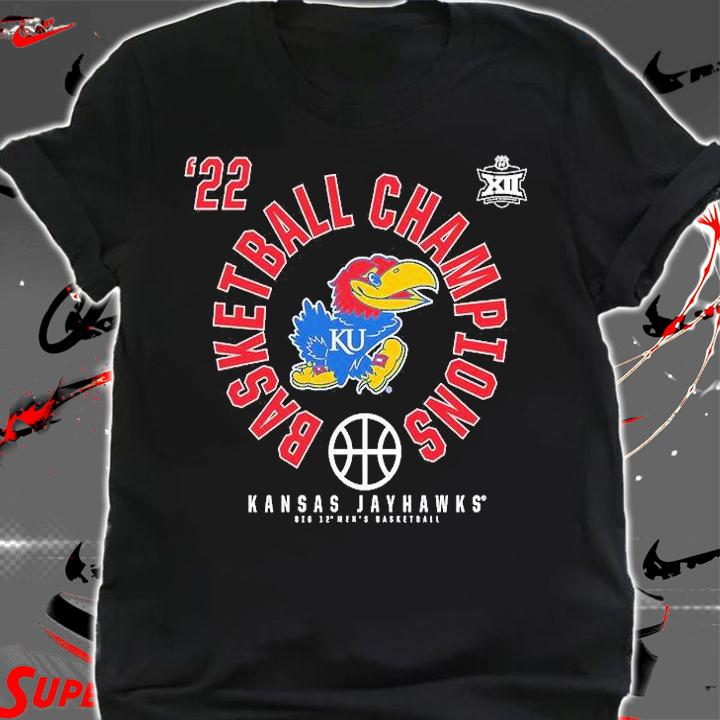 Kansas Jayhawks 2022 Big 12 Men's Basketball Conference Tournament Champions T-Shirt shirt