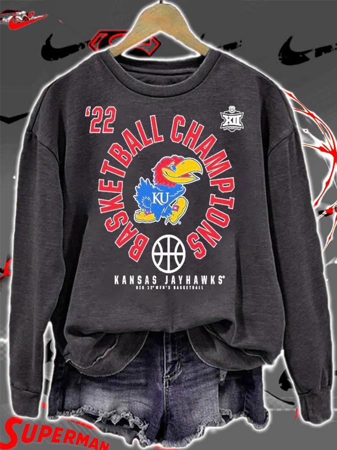 Kansas Jayhawks 2022 Big 12 Men's Basketball Conference Tournament Champions T-Shirt sweatshirt