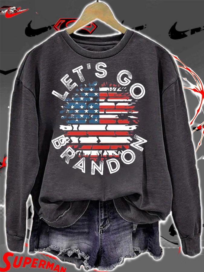 Let's Go Brandon Liberal impeach Scratch Flags T-Shirt sweatshirt
