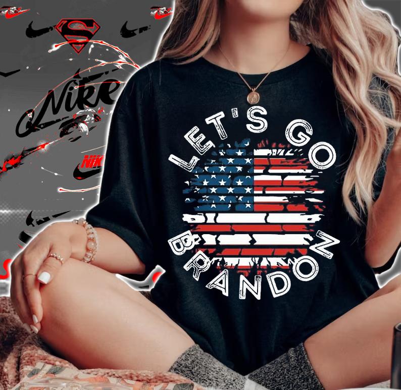Let's Go Brandon Liberal impeach Scratch Flags T-Shirt woman shirt