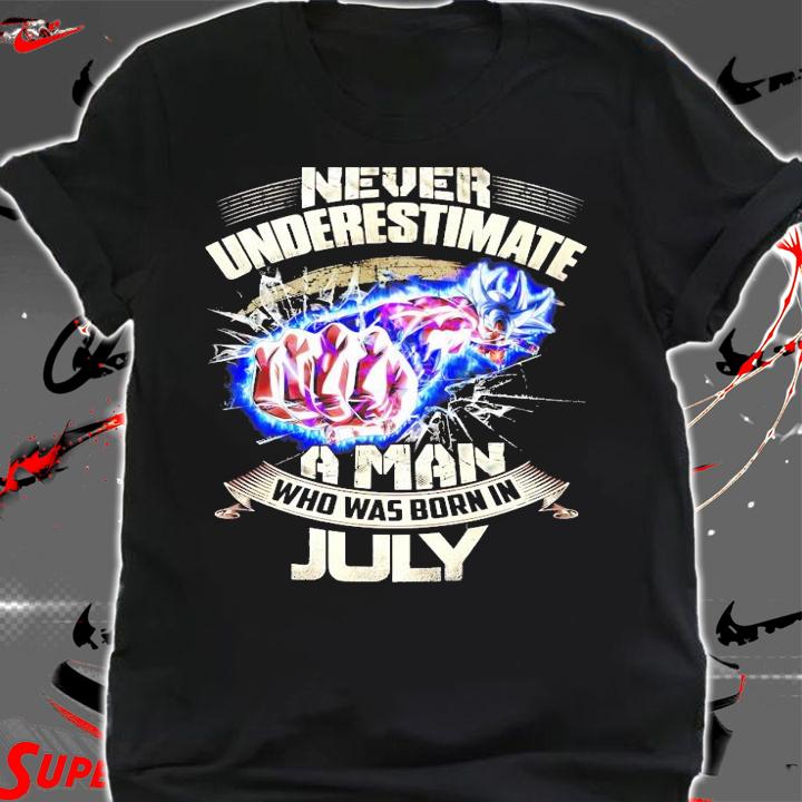 Never underestimate a man who was born in July shirt shirt