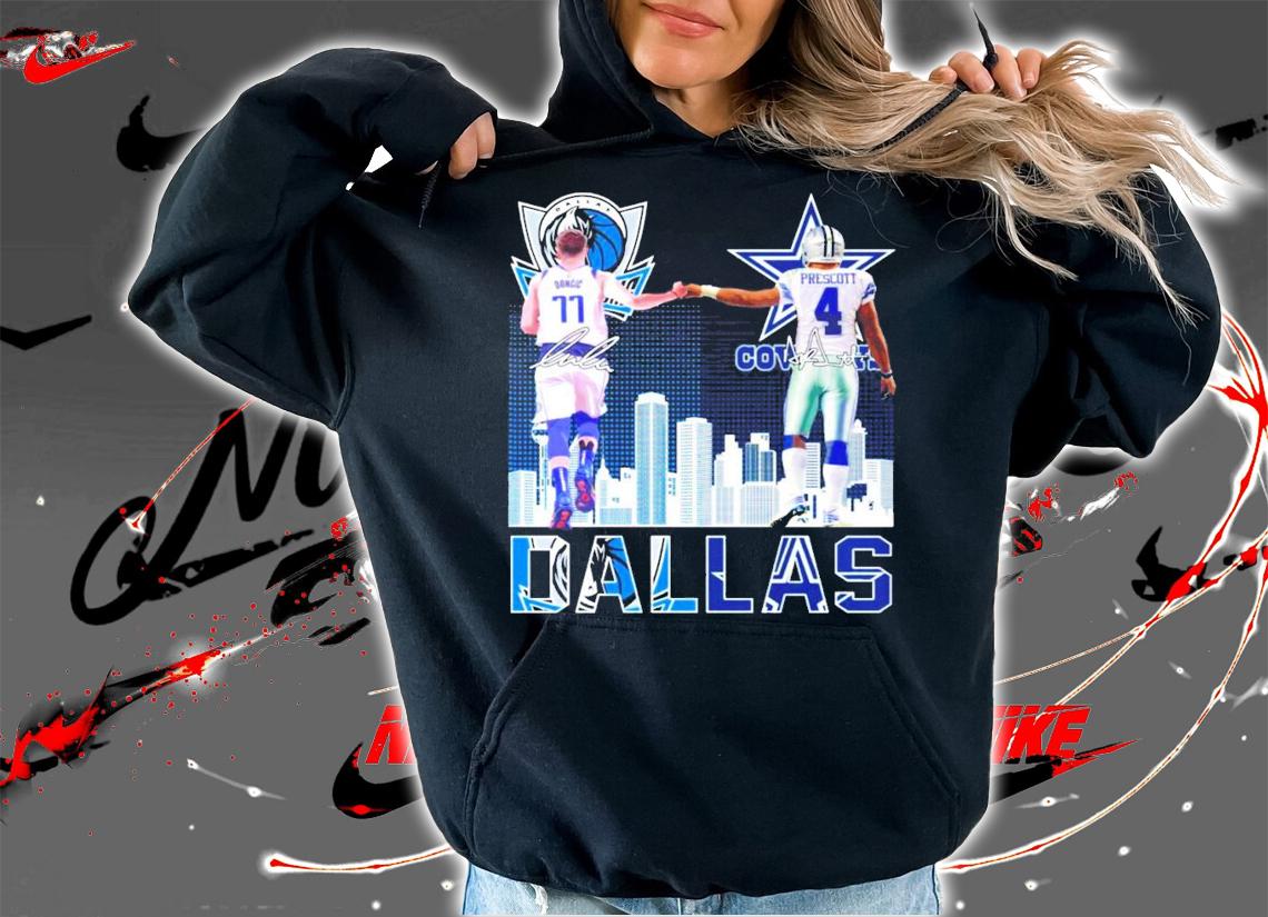 Official Dallas Doncic vs Prescott signatures shirt hoodie