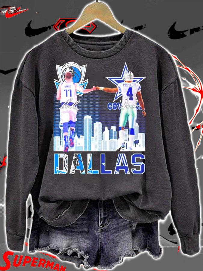 Official Dallas Doncic vs Prescott signatures shirt sweatshirt