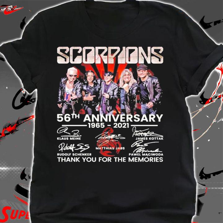 Scorpions 65th anniversary 1965-2021 signatures shirt shirt