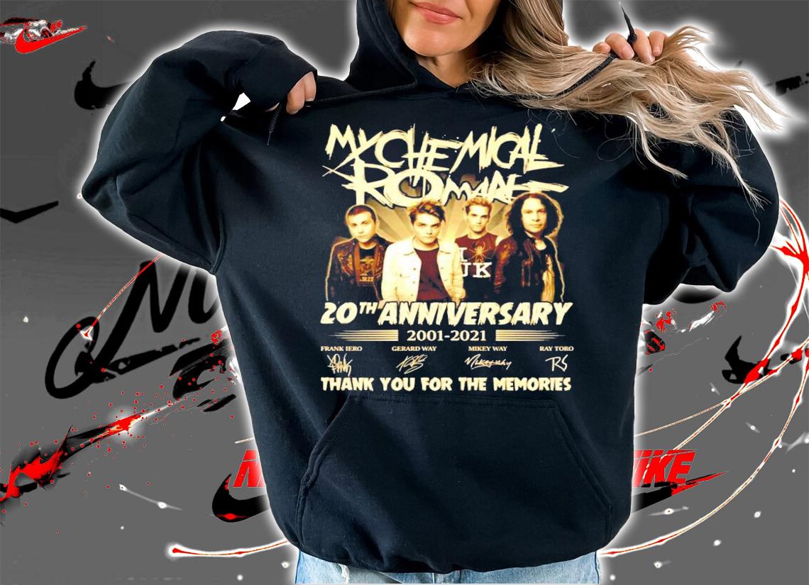 My Chemical Romance 20th anniversary 2001-2021 signature shirt