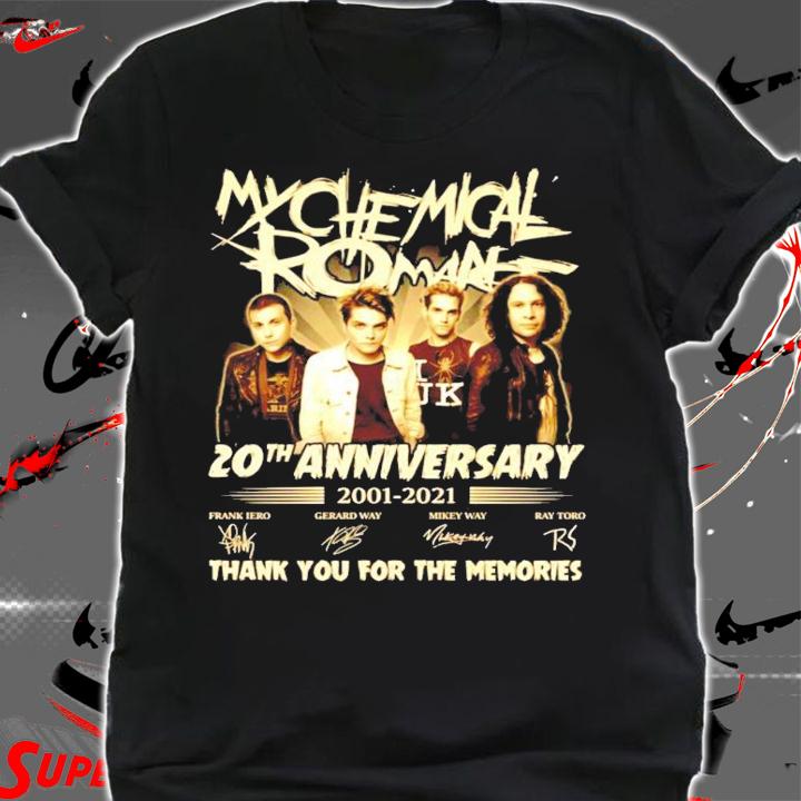 My Chemical Romance 20th anniversary 2001-2021 signature shirt