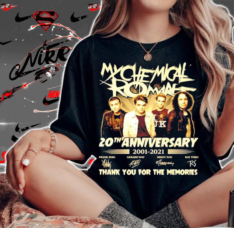 My Chemical Romance 20th anniversary 2001-2021 signature shirt