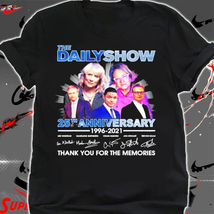 The Daily Show 25th anniversary 1996-2021 signatures shirt