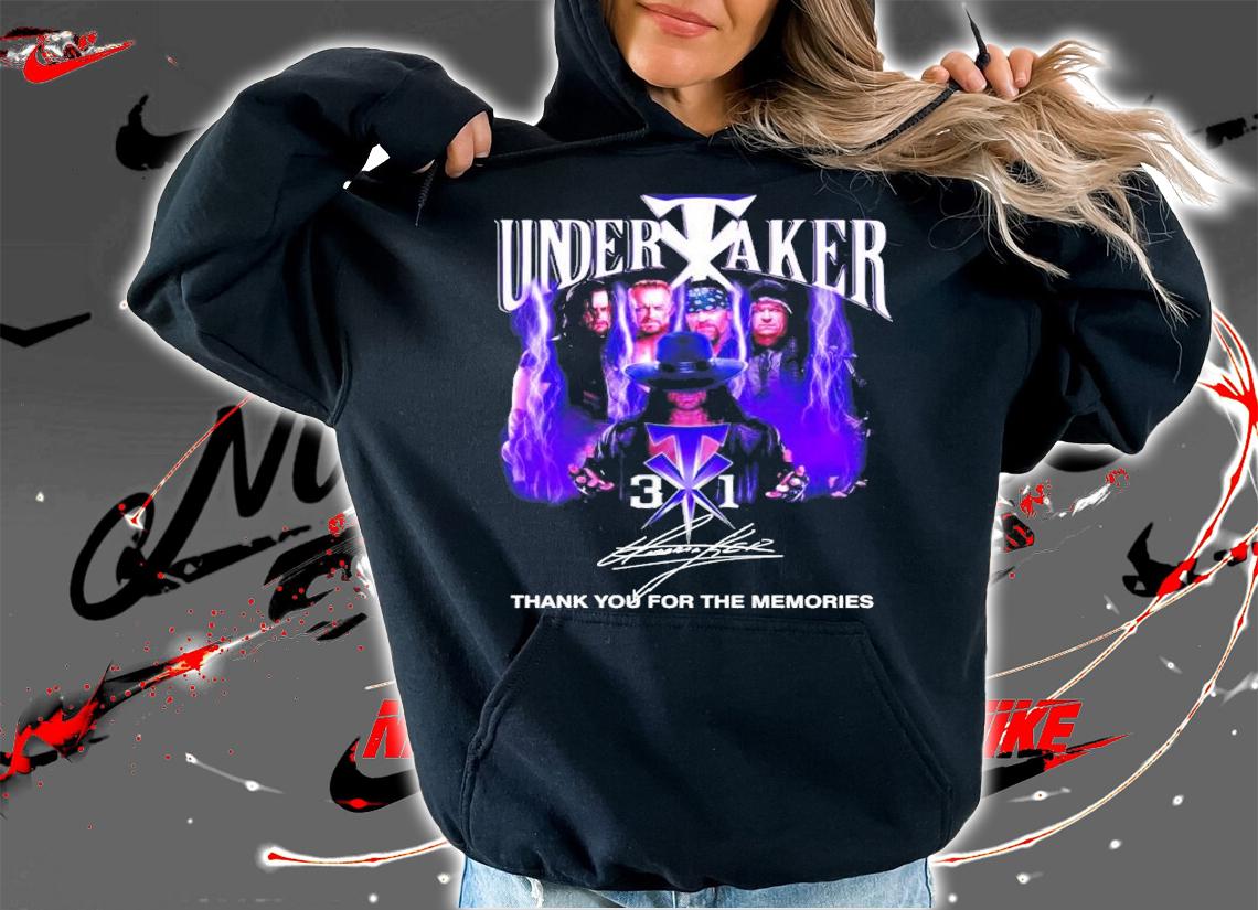 Undertaker signature thank you for the memories t-shirt hoodie