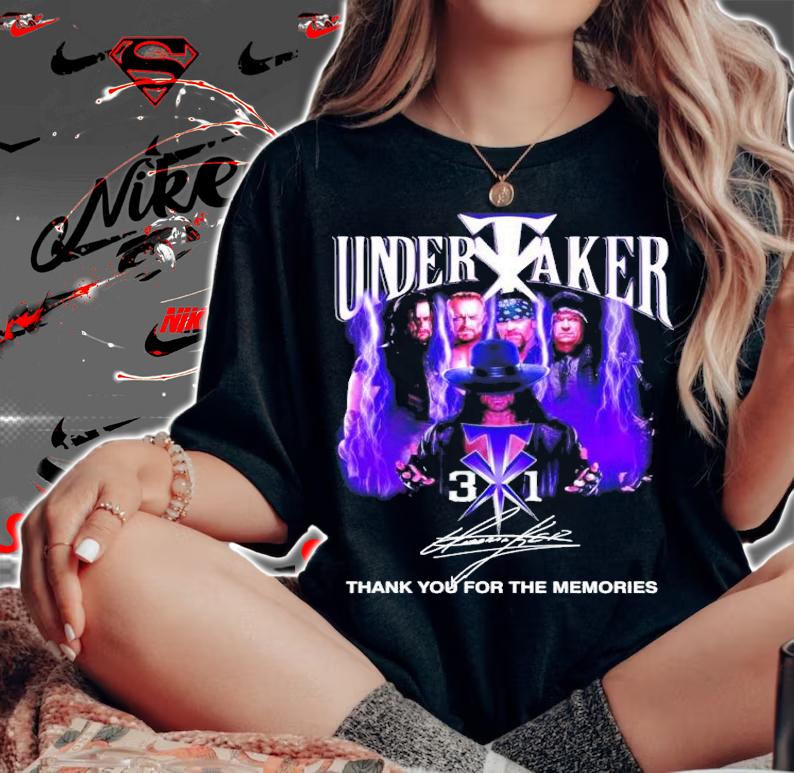 Undertaker signature thank you for the memories t-shirt woman shirt
