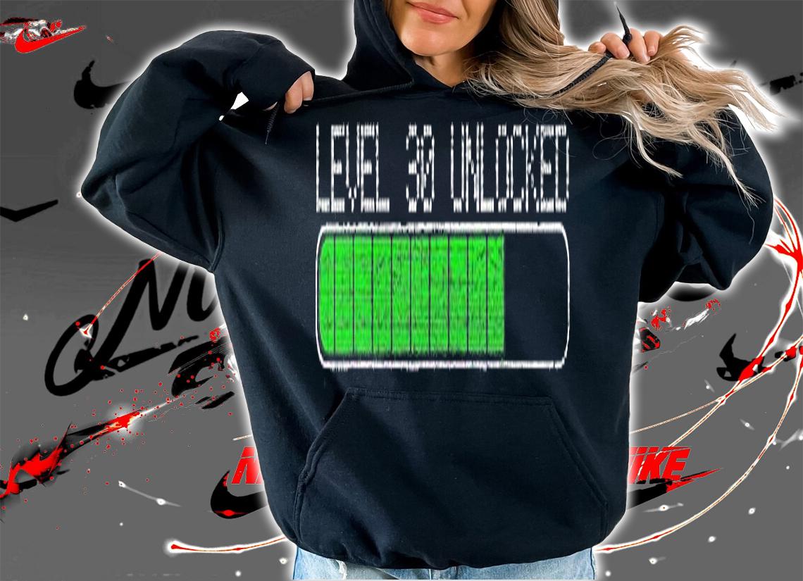 30Th Birthday Level Unlocked Loading Vintage Gamer T-Shirt hoodie