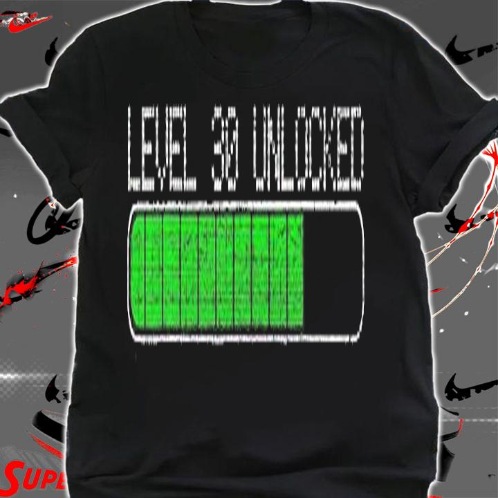 30Th Birthday Level Unlocked Loading Vintage Gamer T-Shirt shirt