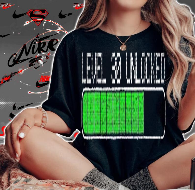 30Th Birthday Level Unlocked Loading Vintage Gamer T-Shirt woman shirt