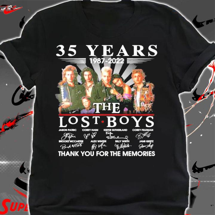 35 years 1987-2022 The Lost Boys Signatures Thank You For The Memories Shirt shirt