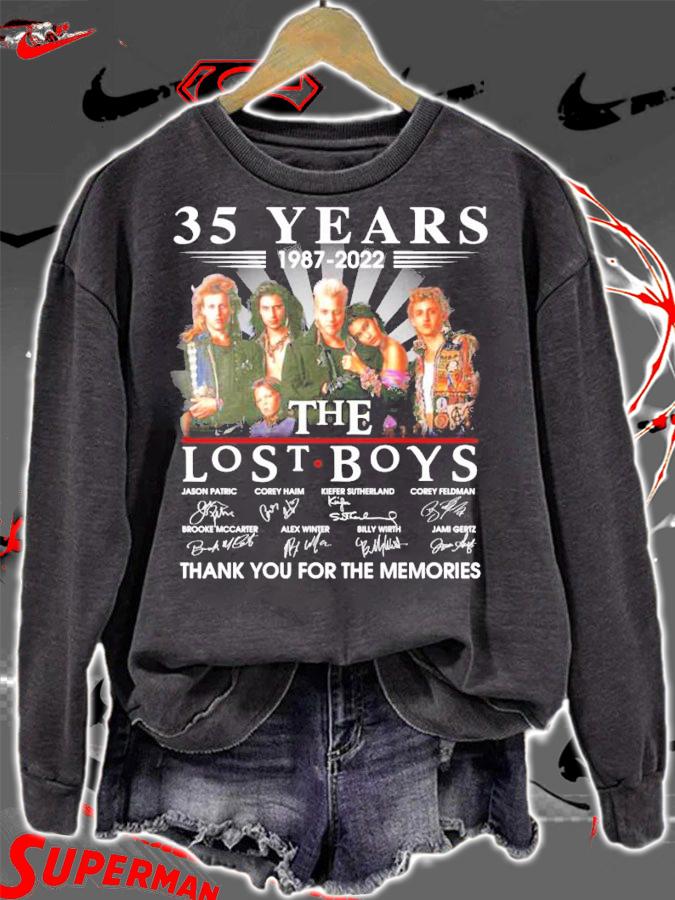 35 years 1987-2022 The Lost Boys Signatures Thank You For The Memories Shirt sweatshirt