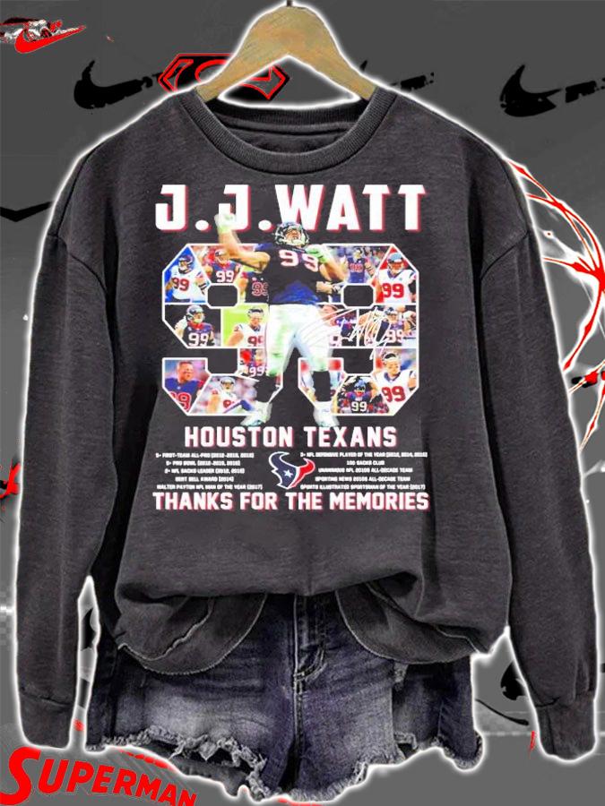 JJ Watt Houston Texans thank you for the memories shirt sweatshirt