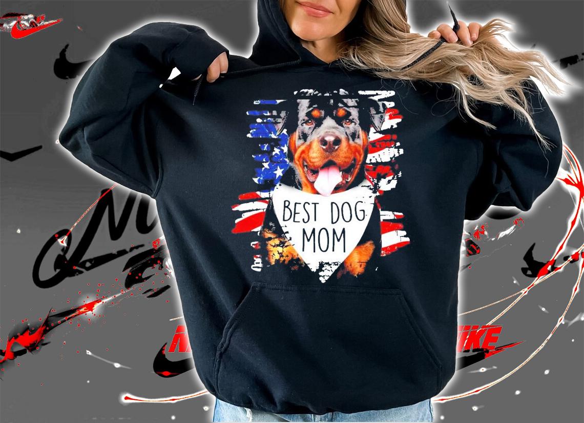 Rottweiler best dog mom American flag shirt