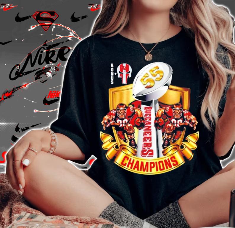 Skull Stickers Tampa Bay Buccaneers Super Bowl Champions 2021 shirt woman shirt