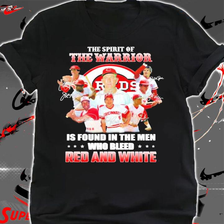 The spirit of is found in the men who bleed Red And White signatures shirt shirt