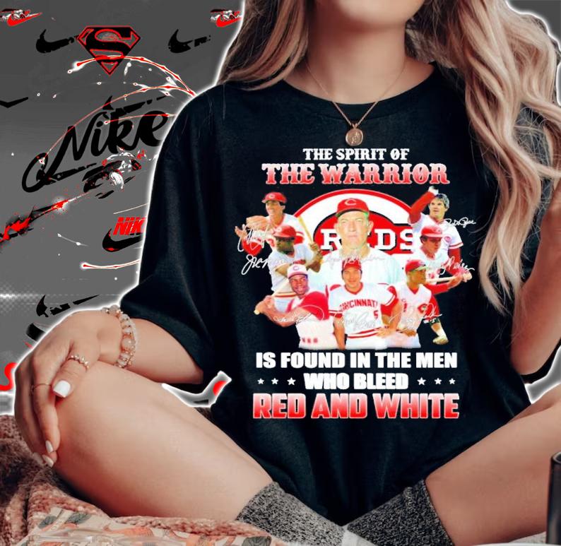 The spirit of is found in the men who bleed Red And White signatures shirt woman shirt