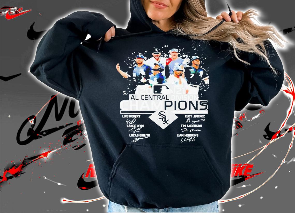 Al Central Division 2021 Champions Chicago White Sox signatures T-shirt hoodie