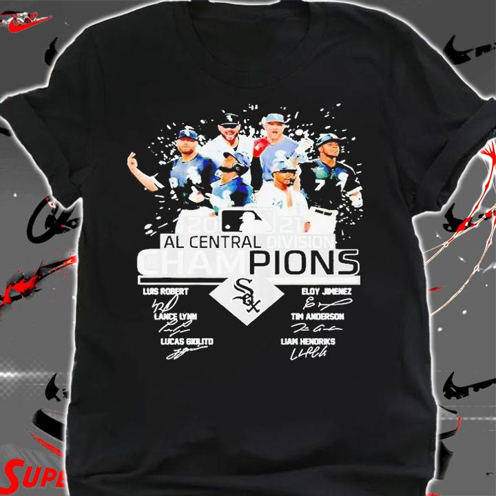 Al Central Division 2021 Champions Chicago White Sox signatures T-shirt shirt