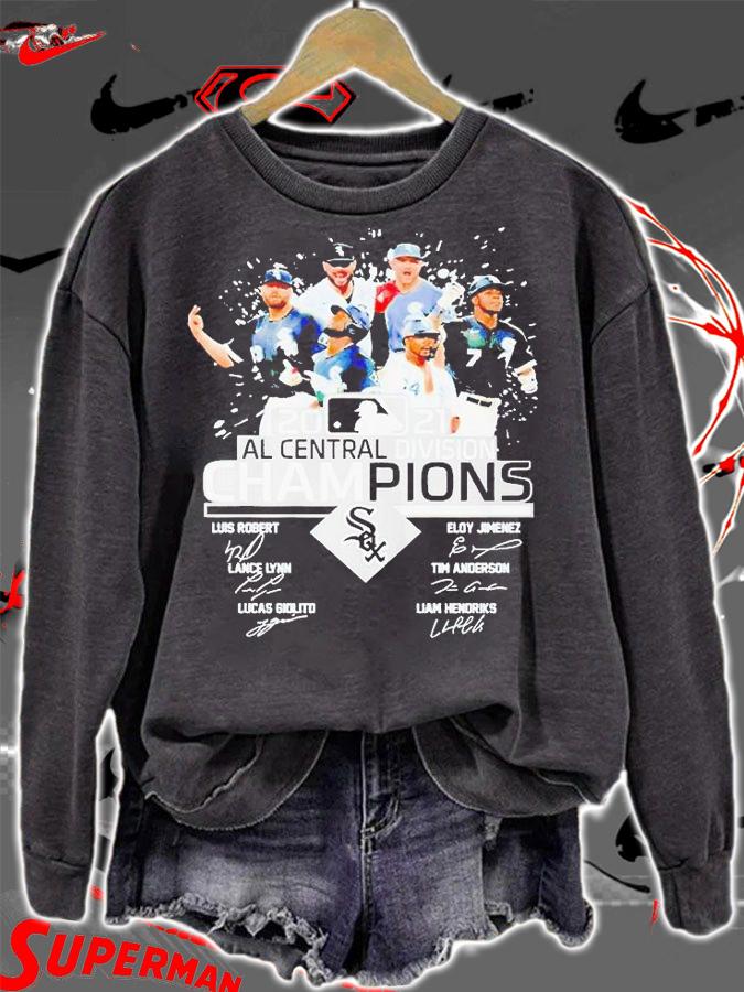 Al Central Division 2021 Champions Chicago White Sox signatures T-shirt sweatshirt