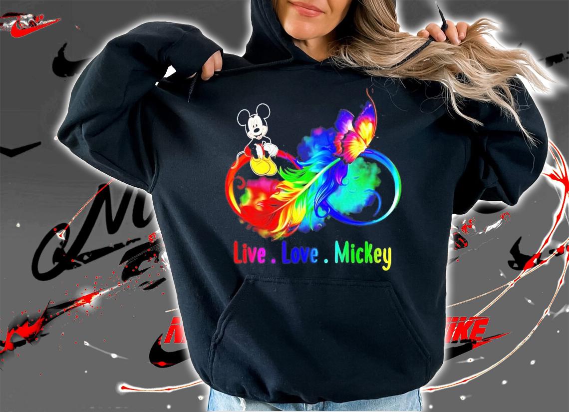 Butterfly live love Mickey shirt