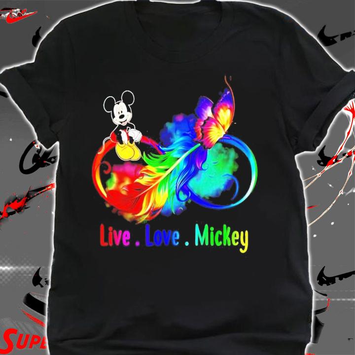 Butterfly live love Mickey shirt