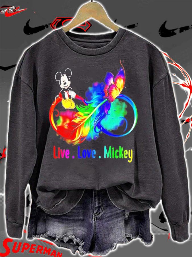 Butterfly live love Mickey shirt