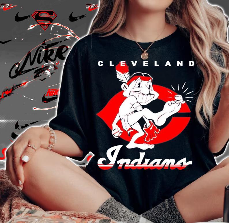 Cleveland Indians logo t-shirt woman shirt