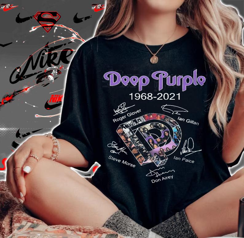 Deep Purple 1968 2021 Signatures Shirt Black.Jpg woman shirt