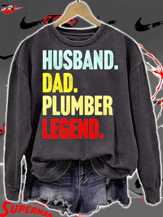 Husband dad plumber legend shirt sweatshirt