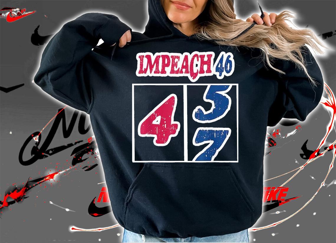 Impeach 46 Joe Biden Anti Biden Vintage Distressed Humor T-Shirt hoodie