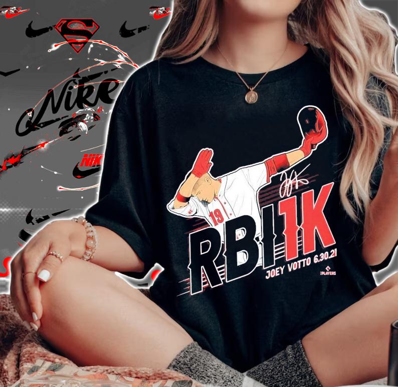 Joey Votto RBI1K dabbing signature shirt