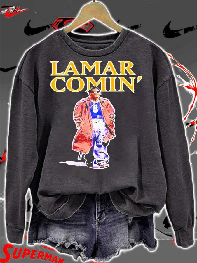 Lamar Jackson Lamar comin T-shirt sweatshirt