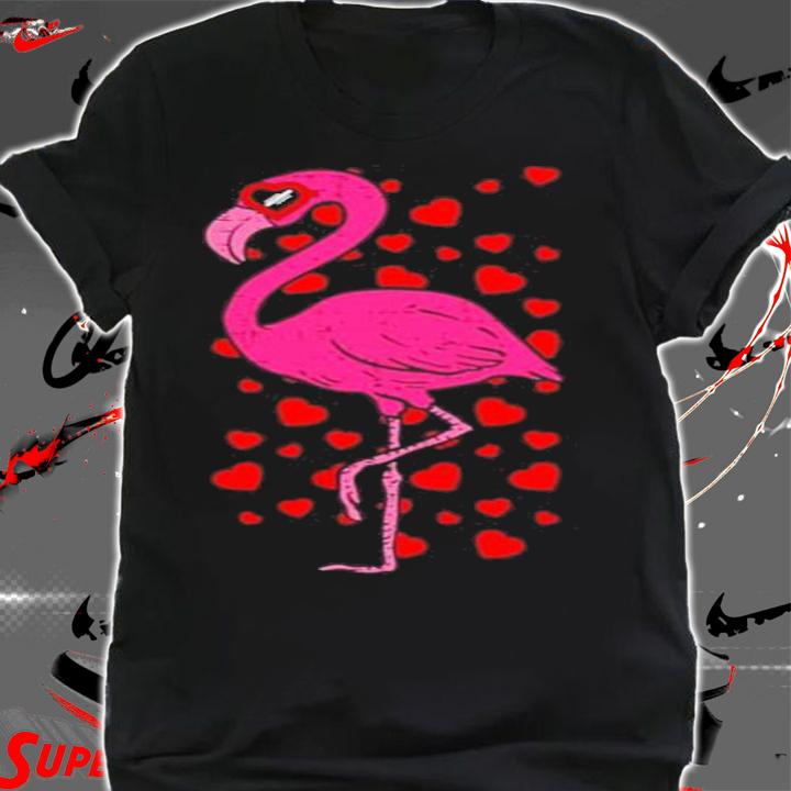 Flamingo Heart Cute Valentines Day shirt shirt