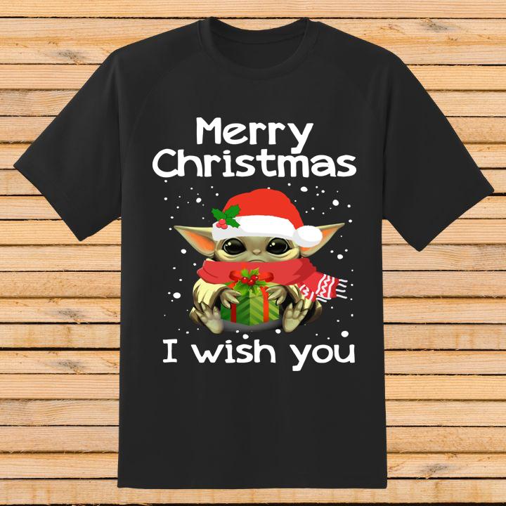 Shop Baby Yoda Merry Christmas Shirt – Perfect Holiday Gift for Fans