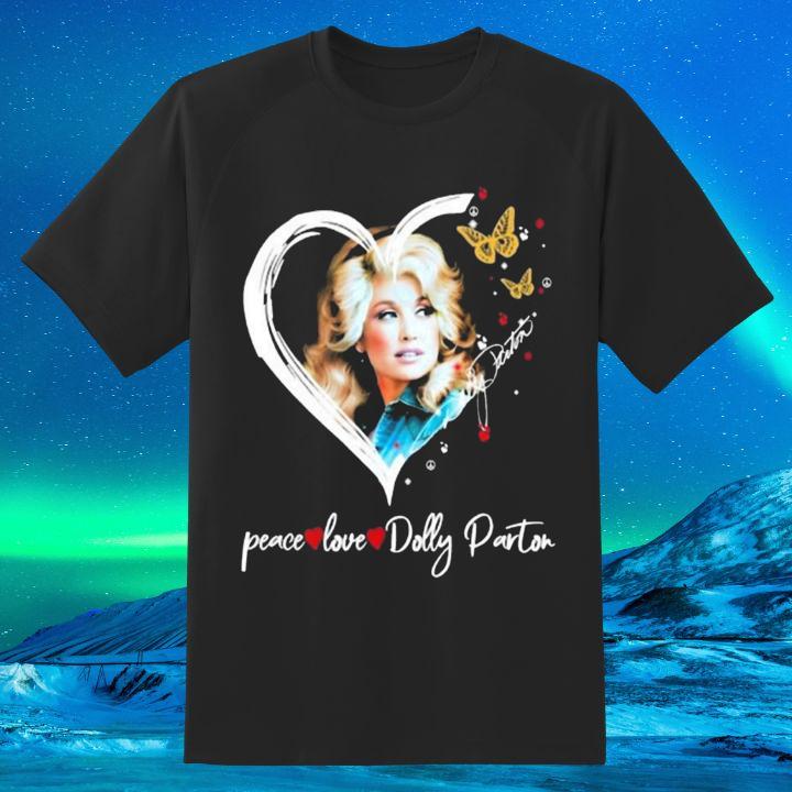 Peace Love Dolly Parton Autograph T-Shirt - Iconic Style for True Fans