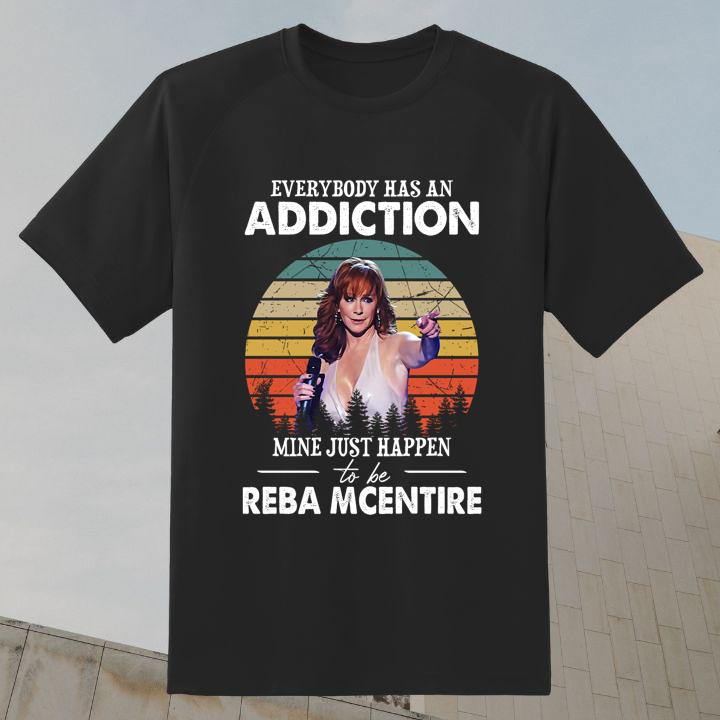 Everybody Has An Addiction Mine Just Happens To Be Reba Mcentire Vintage Sunset Shirt - Shop Now
