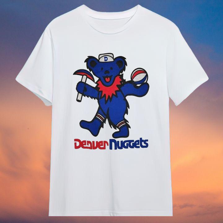Personalized Denver Nuggets Grateful Dead Dancing Bear T-Shirt