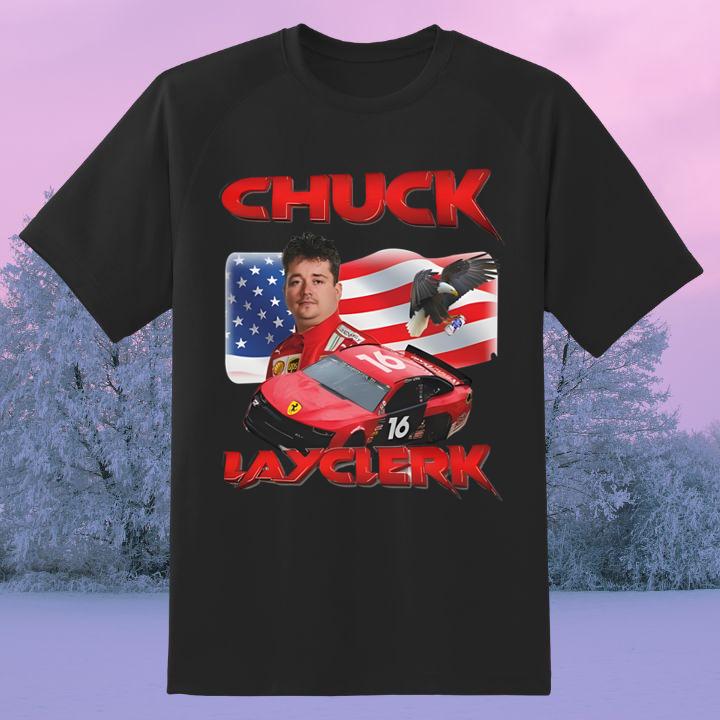 Charles Chuck Layclerk Racing Usa Flag Shirt