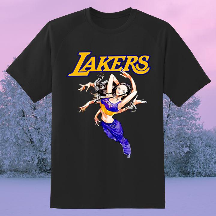 Nico Robin Los Angeles Lakers One Piece Funny Basketball T-Shirt