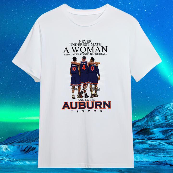 Never Underestimate A Woman Who Understands Basketball And Loves Auburn Tigers Shirt