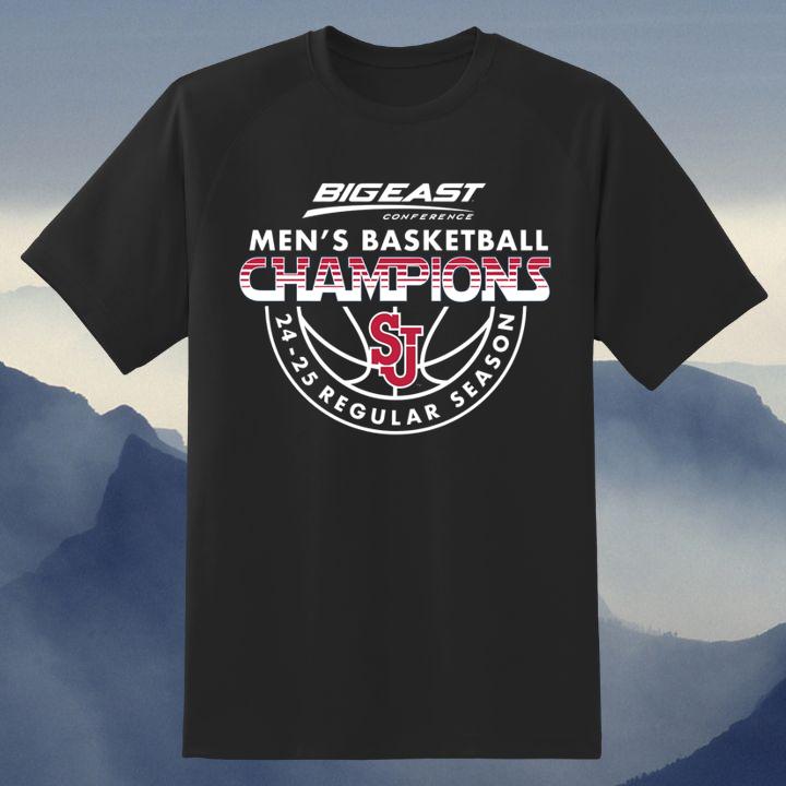 St Johns Red Storm Big East Mens Basketball Champions Regular Season 2025 Shirt